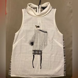 Stylish sleeveless top Fromm Zara collection. size small